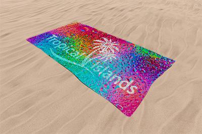 beach towel velour rainbow